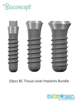 10pcs Bioconcept BC Tissue Level Implants Bundle Compatible Straumann