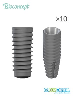 10pcs Bioconcept BC Bone Level (Tapered) Implants Bundle Compatible Straumann