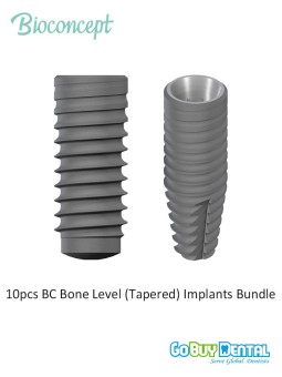 10pcs Bioconcept BC Bone Level (Tapered) Implants Bundle Compatible Straumann