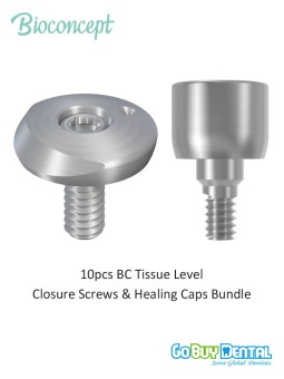 10pcs Bioconcept BC Tissue Level Healing Caps Bundle, Compatible Straumann