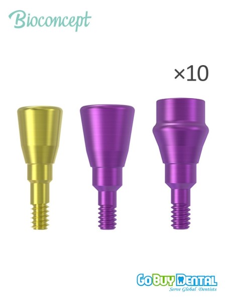 10pcs Bioconcept BC Bone Level (Tapered) Healing Abutments Bundle, Compatible Straumann