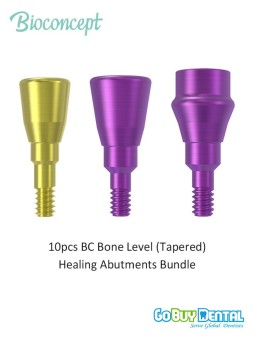 10pcs Bioconcept BC Bone Level (Tapered) Healing Abutments Bundle, Compatible Straumann