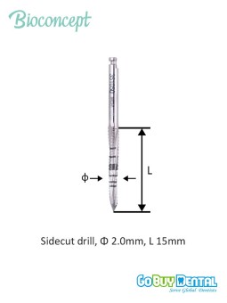 Bioconcept BV Sidecut Drill Φ 2.0mm, L 15mm