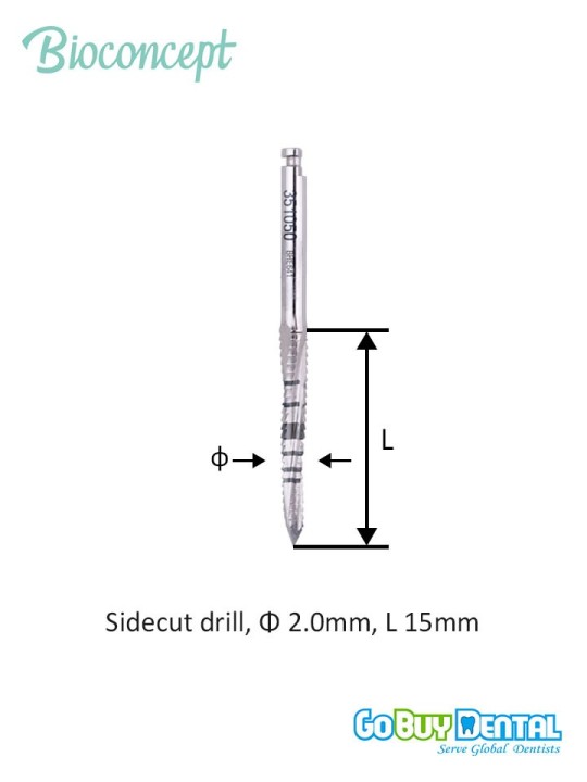 Bioconcept BV Sidecut Drill Φ 2.0mm, L 15mm