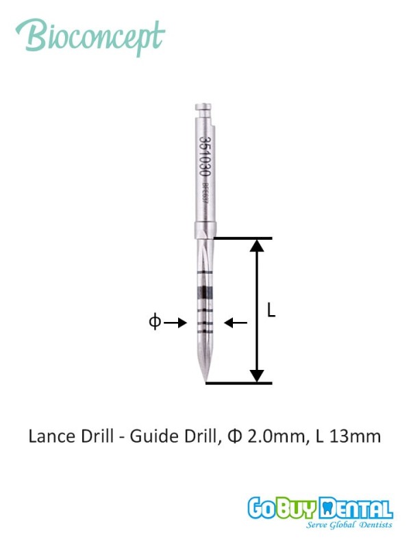 Bioconcept BV Lance Drill - Guide Drill Φ 2.0mm, L 13mm