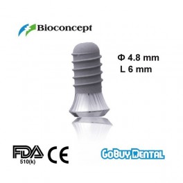 Standard Implants Ф 4.8 mm- L 6mm (Wide Neck Ф 6.5 mm) 