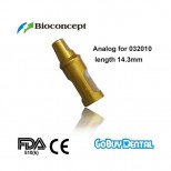 Abutment analog for 032010, yellow, length 14.3mm