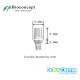 Bioconcept Hexagon NC transfer abutment φ4.5mm, gingival height 2mm, height 5.5mm