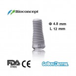 Straumann Compatible Tapered Effect Implants Ф 4.8 mm- L 12mm (Wide Neck Ф 6.5 mm) 