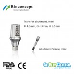 Bioconcept Hexagon NC transfer abutment φ4.5mm, gingival height 3mm, height 5.5mm