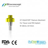 OT EQUATOR® Titanium Abutment for Tissue Level RN Implant, φ4.8mm, GH 4mm
