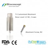 Bioconcept CAD/CAM Ti-Customized Pre-Milled Abutment for Bone Level NC, crown