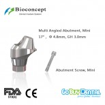 Bioconcept Hexagon Mini Multi-angled abutment φ4.8mm, gingival height 3.0mm, Angled 17°(337140)