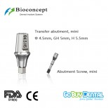 Bioconcept Hexagon NC transfer abutment φ4.5mm, gingival height 5mm, height 5.5mm
