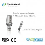 Bioconcept Hexagon RC transfer abutment φ4.5mm, gingival height 2mm, height 5.5mm