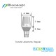 Bioconcept Hexagon RC transfer abutment φ6.0mm, gingival height 5mm, height 7.0mm