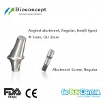 Bioconcept Hexagon RC angled abutment φ5.0mm, gingival height 2mm, Angled 17°, type B