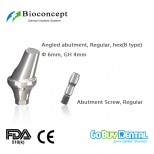 Bioconcept Hex RC angled abutment φ6.0mm, gingival height 4mm, Angled 17°, type B