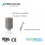 Bioconcept Mono Scanbody for Straumann compatible Tissue Level WN, D 6.5mm, H 10mm