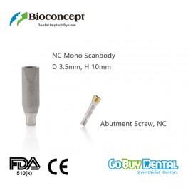 Bioconcept Mono Scanbody for Straumann compatible Bone Level NC, D3.5mm, H 10mm