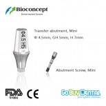 Bioconcept Hexagon mini transfer abutment φ4.5mm, gingival height 5mm, height 7mm