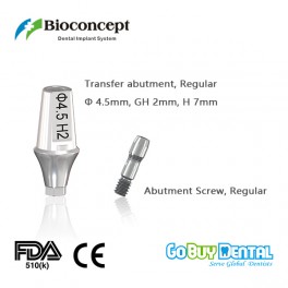 Bioconcept Hex regular transfer abutment φ4.5mm, gingival height 2mm, height 7mm