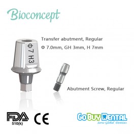 Bioconcept Hexagon Regular Transfer Abutment φ7.0mm, gingival height 3mm, height 7mm(331480)