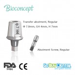 Bioconcept Hexagon Regular Transfer Abutment φ7.0mm, gingival height 4mm, height 7mm(331490)