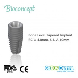 Bioconcept Straumann Compatible Tapered Bone Level Implant RC, Ø4.8mm, L10mm(117020)