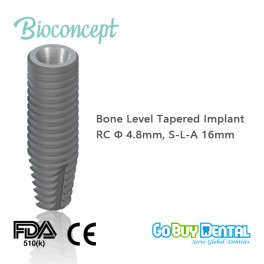 Bioconcept Straumann Compatible Tapered Bone Level Implant RC, Ø4.8mm, L16mm(117050)