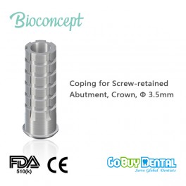 Temporary Coping for screw-retained abutment, Crown,Φ3.5mm
