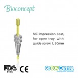 NC Impression Post for Open Tray, long, with guide screw, L30mm