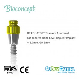 OT EQUATOR® Titanium Abutment for Tapered Bone Level RC Implant, φ3.7mm, GH 5mm