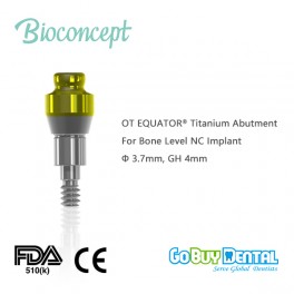 OT EQUATOR® Titanium Abutment for Bone Level NC Implant, φ3.7mm, GH 4mm