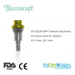OT EQUATOR® Titanium Abutment for Bone Level RC Implant, φ3.7mm, GH 1mm