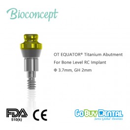 OT EQUATOR® Titanium Abutment for Bone Level RC Implant, φ3.7mm, GH 2mm