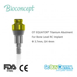 OT EQUATOR® Titanium Abutment for Bone Level RC Implant, φ3.7mm, GH 4mm