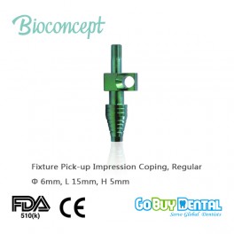 Bioconcept Hex Regular Fixture Pick-up Impression Coping φ6.0mm, Length 15mm for Open Tray(362260)