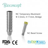 Straumann Compatible Bone Level NC Temporary Abutment, D 3.5mm,H11mm, bridge(171010N)
