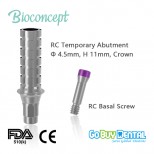 RC Temporary Abutment, D 4.5mm, H11mm, crown(171030)