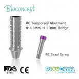 Straumann Compatible Bone Level NC Temporary Abutment, D 3.5mm,H11mm, bridge(171030N)