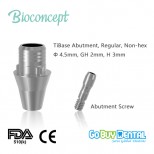 Bioconcept TiBase Abutment, Regular, Non-Hex, φ4.5mm, GH2mm, H3mm(813060N)