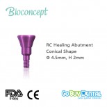 RC Healing Abutment., conical, Diameter 4.5mm, Height 2mm 