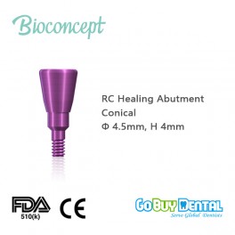 RC Healing Abutment, conical, Diameter 4.5, Height 4 