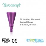 RC Healing Abutment, conical, Diameter 6.0, Height 6