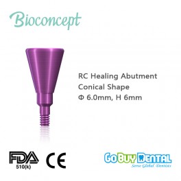 RC Healing Abutment, conical, Diameter 6.0, Height 6