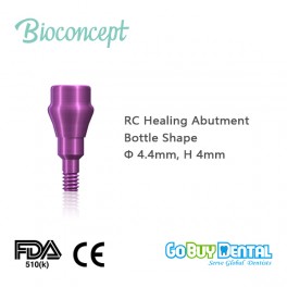 RC Healing Abutment, bottle shape, Ø4.4mm, H 4mm 