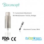 CAD/CAM Ti-Customized Pre-Milled Abutment for BV Tapered Bone Level 3.5 Mini, bridge