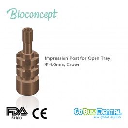 Impression post for open tray, for screw-retained abutment,abutment level,Φ4.6mm(162710)