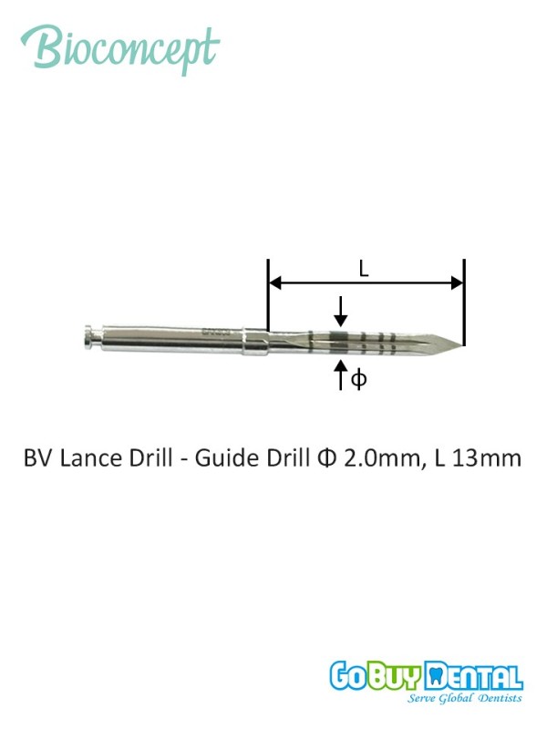 Bioconcept BV Lance Drill - Guide Drill Φ 2.0mm, L 13mm